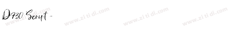 D730 Script字体转换